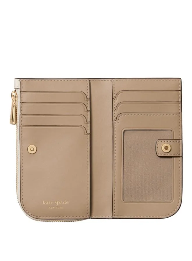 Kate Spade Devin Pebbled Leather Small Slim Bifold Wallet