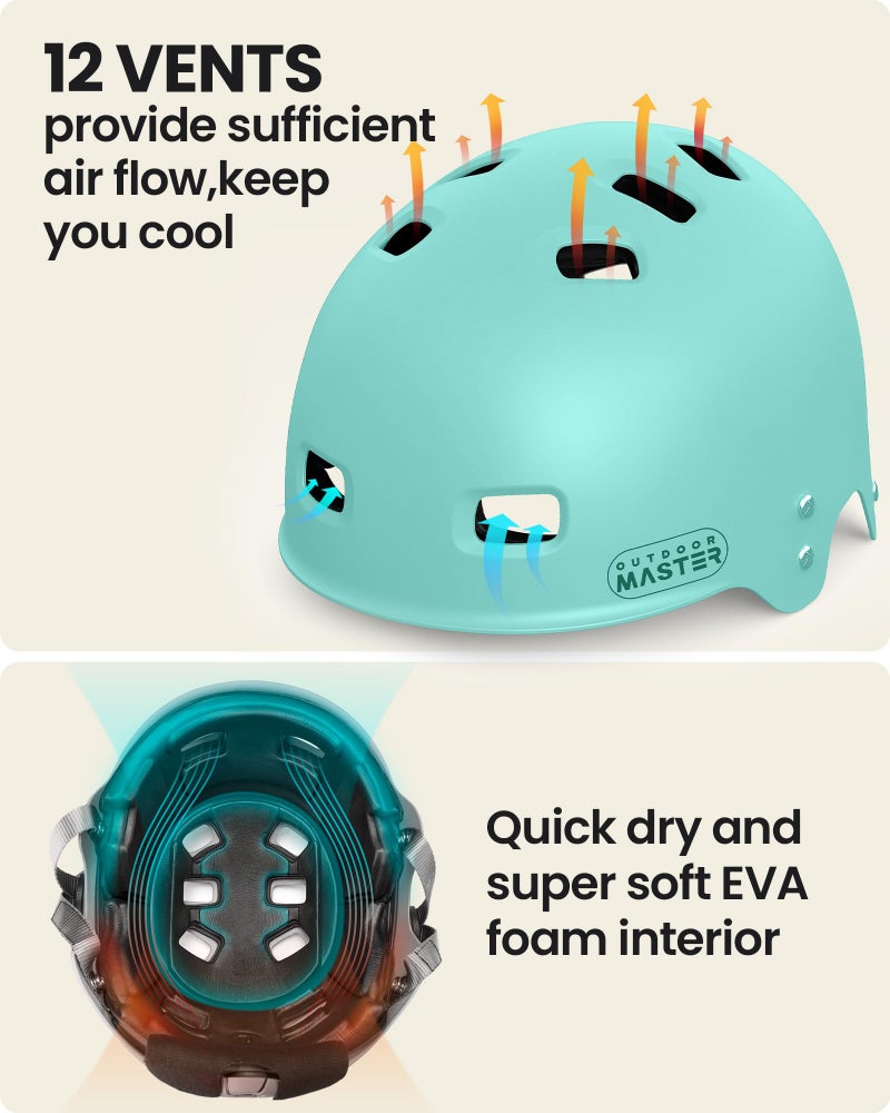 OutdoorMaster Kayak & Water Helmet with Ear Pads, 12 Vents & Dial Fit Adjustment, Perfect for Kayaking & Boating - Image 3