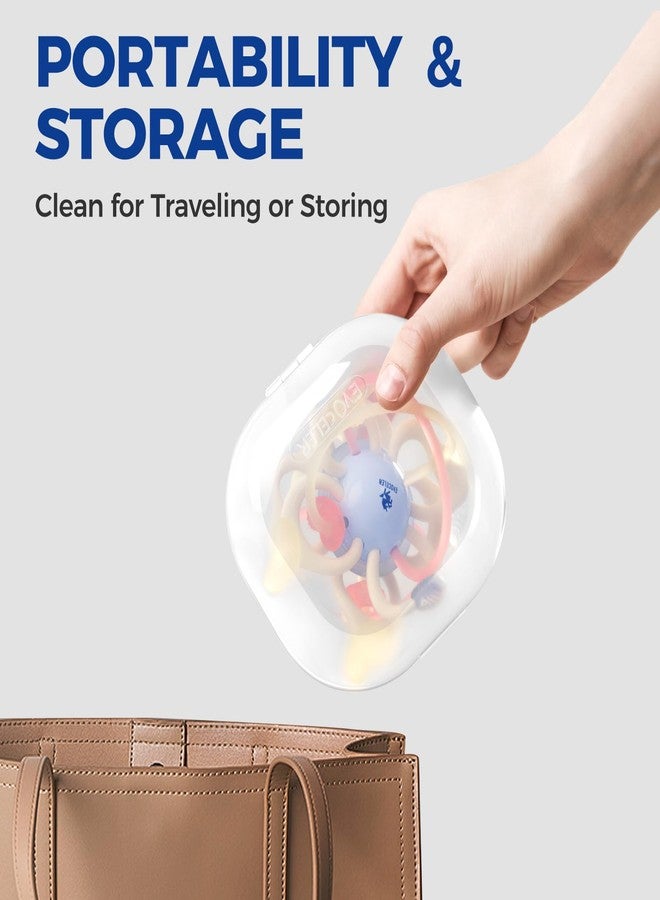Evoceler Baby Toy, Montessori Sensory Teether Toy for 0-6, 6-12 Months, Rotatable 10 Textures Soft Silicone Teething Toy with Storage Box, Perfect Size for Grasp, Ideal Baby Boy Girl Gift - Image 5