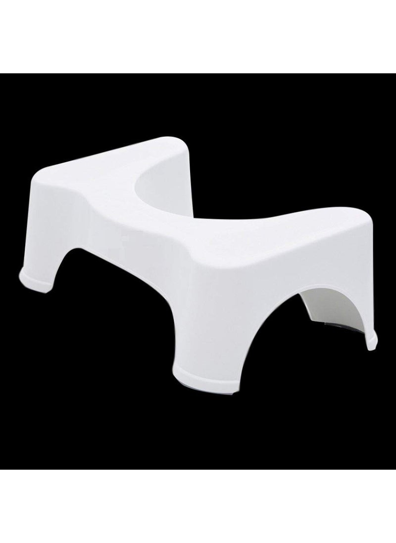 Mobhada - Mobhada Dr's Advise Perfect Posture Plastic Squat Potty Step Stool for Western Toilet Scientific Angle, Anti-Slip, Anti-Constipation, 21 cm Height (White) - Image 1