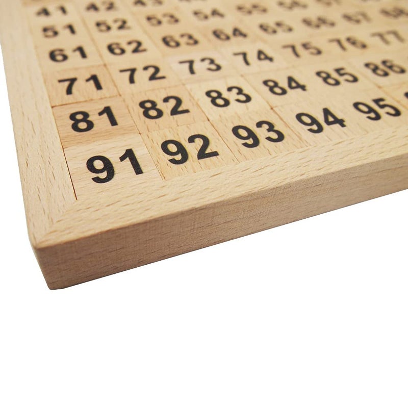 CICITOYWO Wooden Hundred Board Montessori Math Counting Toys, 1-100 Numbers Kindergarten Preschool Learning Educational Game for Toddler Kids (Hundred Board) - Image 5