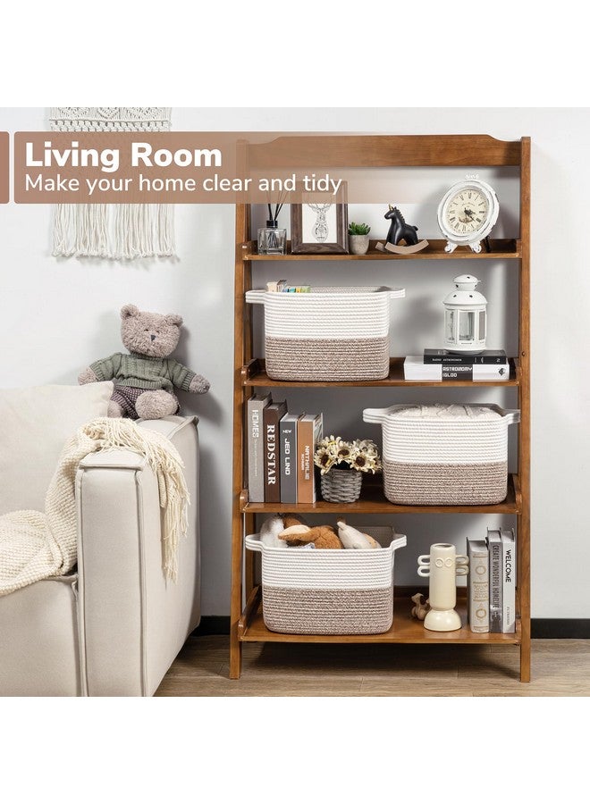 Goodpick Cube Storage Bins - Shelf Baskets for Toys Storage, Closet Storage Bins for Towel Book Clothes, Woven Basket for Shelves Baby Laundry Basket, 13''x10''x9'' - Image 2