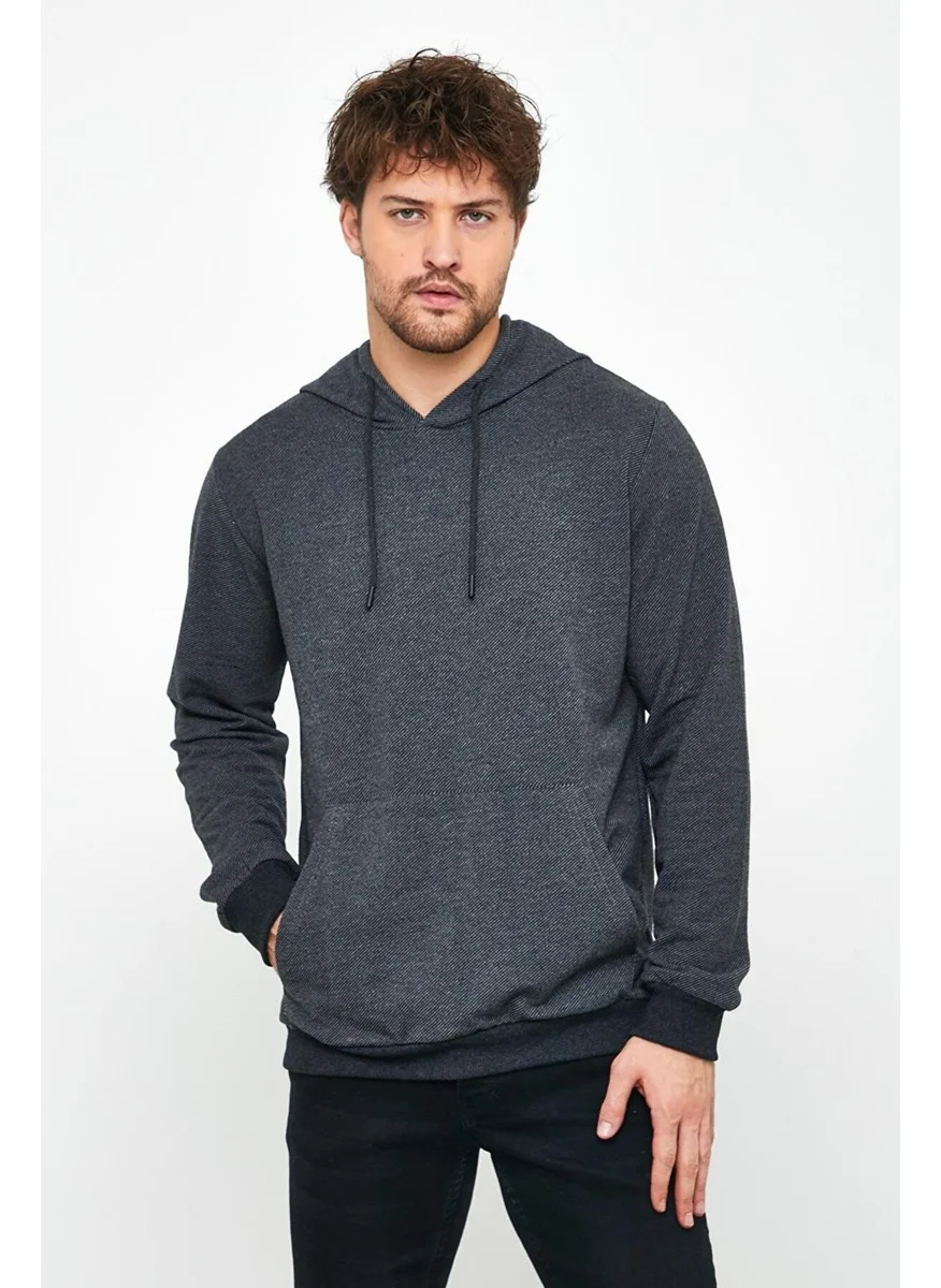mmetalic Men's Sweatshirt Hooded Pocket Regular Fit