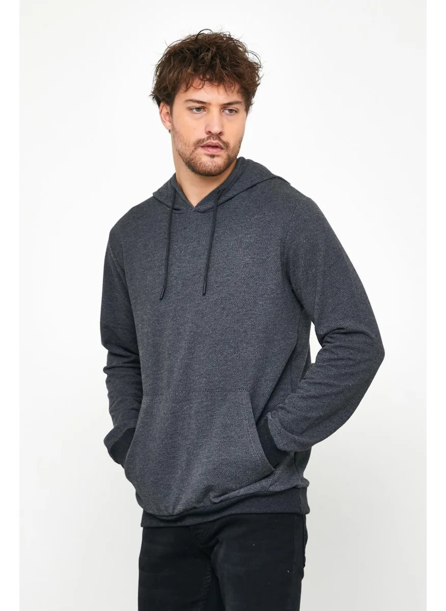 mmetalic Men's Sweatshirt Hooded Pocket Regular Fit