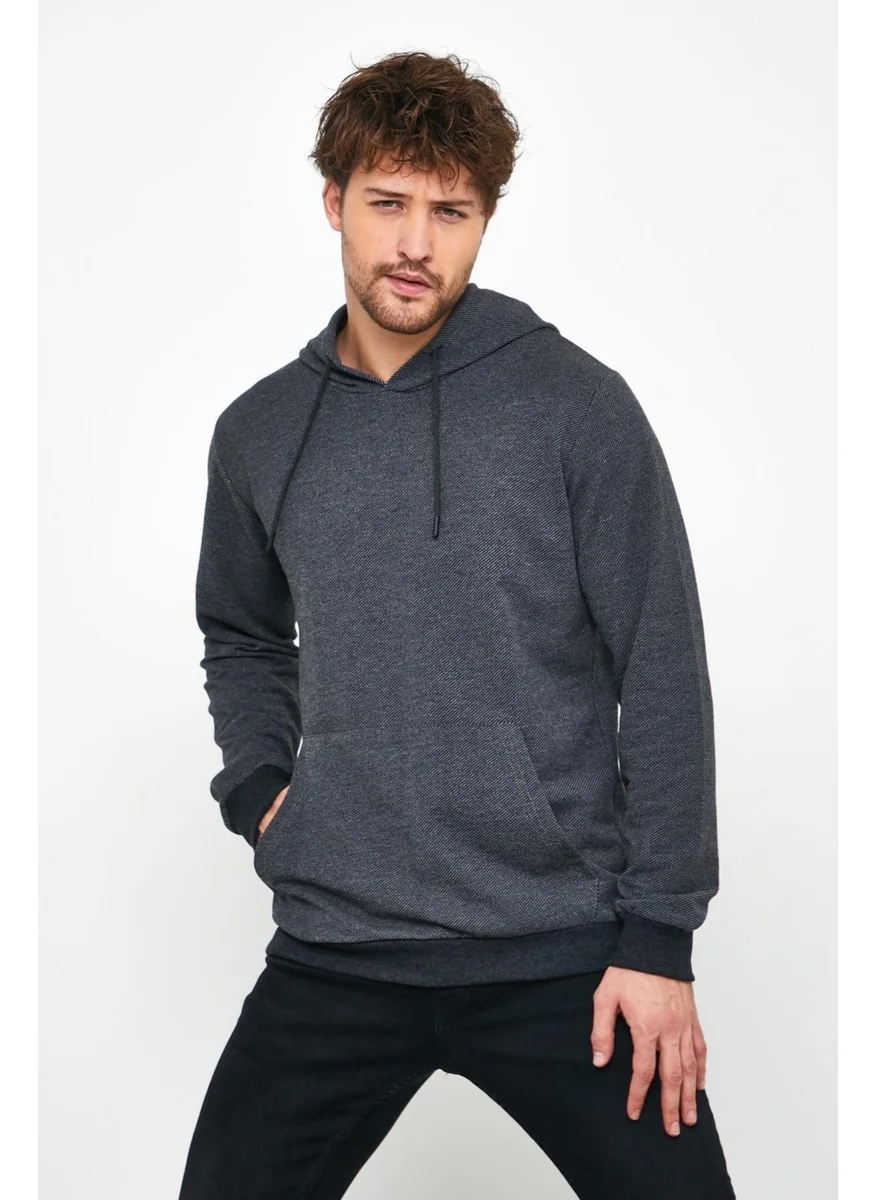mmetalic Men's Sweatshirt Hooded Pocket Regular Fit