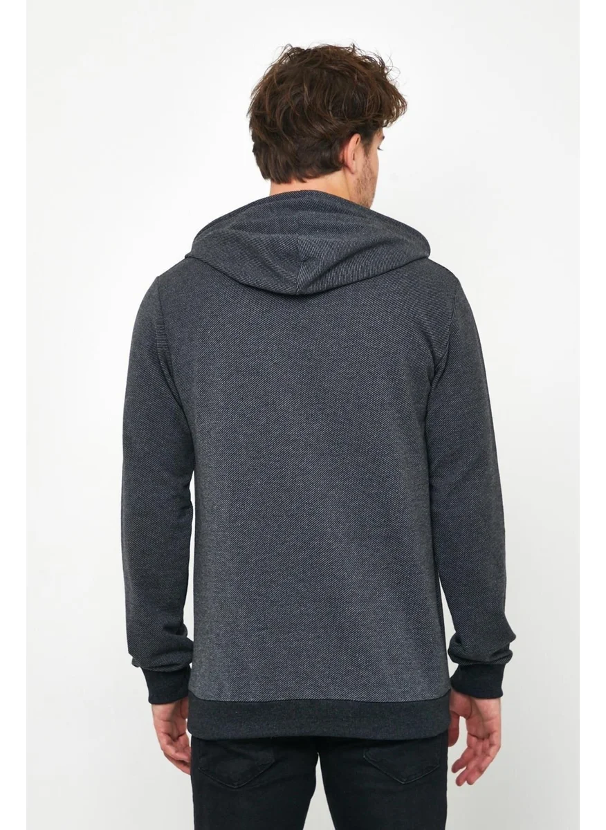 mmetalic Men's Sweatshirt Hooded Pocket Regular Fit
