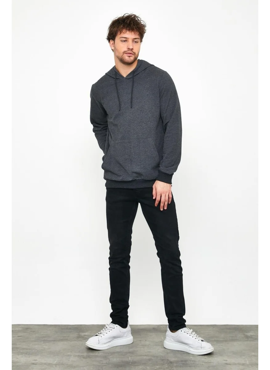 mmetalic Men's Sweatshirt Hooded Pocket Regular Fit