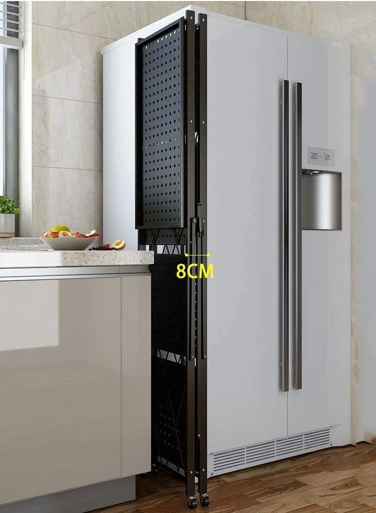 DubaiGallery 5 Tier Foldable Storage Rack Kitchen Storage Shelf Kitchen Garage Home Closet Office Storage Rack Storage Organizer Storage Shelves - Image 4