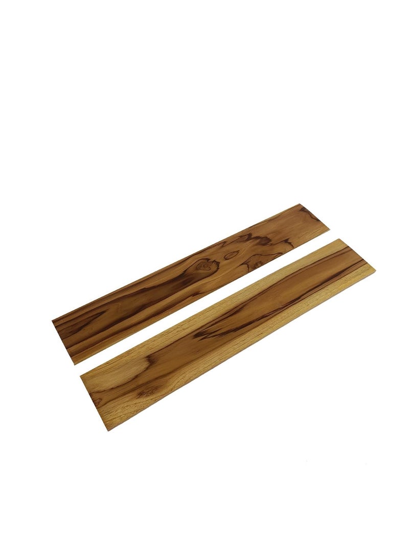 Generic Teakwood Planks Pack of 2 with Traditional Teakwood Brown Hand Polished Double Coat for Wall Shelves Art and Decor SF 275210 MM Thick 27 X 475 Pack of 2  - Image 1