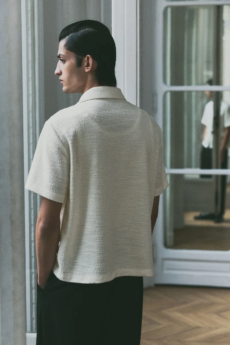 اتش اند ام Regular Fit Textured resort shirt