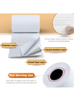 MARKQ [100 Rolls] Thermal Paper Receipt Rolls | 57 x 40mm Bill Ticket Printing for POS/Cash Register Receipt, Credit Card Machine, EPOS  - Image 2