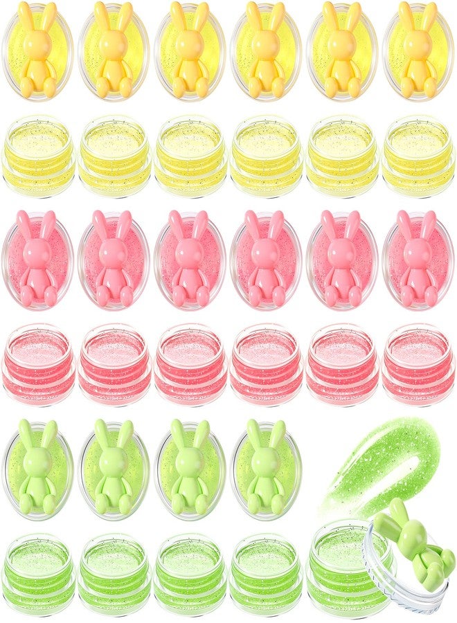 Leelosp 24 Pcs Mothers Day Lip Balm Gifts Bunny Glitter Balm Set Fruit Scented Lip Gloss Bling for Basket Stuffers Goodie Bags Hunt Rewards Birthday Party Gifts Women - Image 1