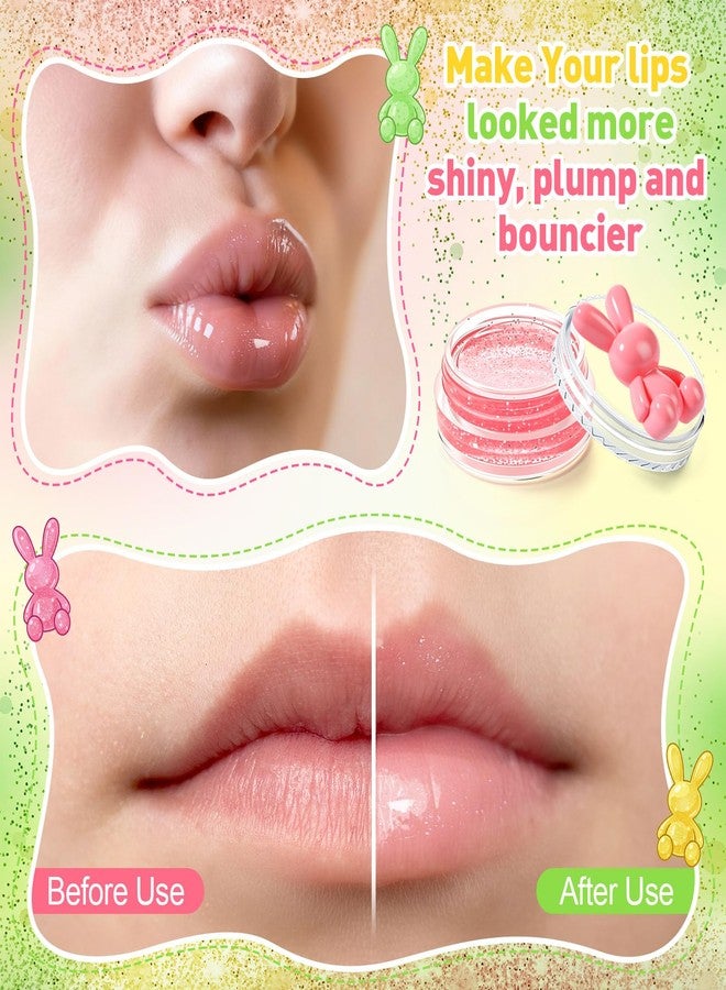 Leelosp 24 Pcs Mothers Day Lip Balm Gifts Bunny Glitter Balm Set Fruit Scented Lip Gloss Bling for Basket Stuffers Goodie Bags Hunt Rewards Birthday Party Gifts Women - Image 5