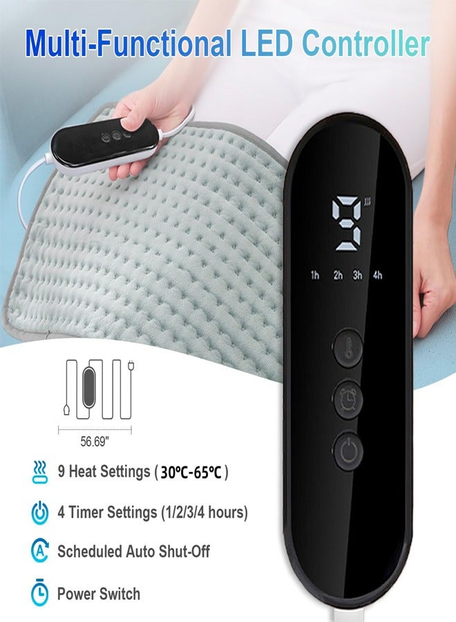 Ofrdncy Large Electric Heating Pads for Back,Neck,Abdomen,Moist Heated Pad for Shoulder,Knee,Soft Machine Wash Fabric,Dry&Moist Heat & Auto Shut Off. - Image 4