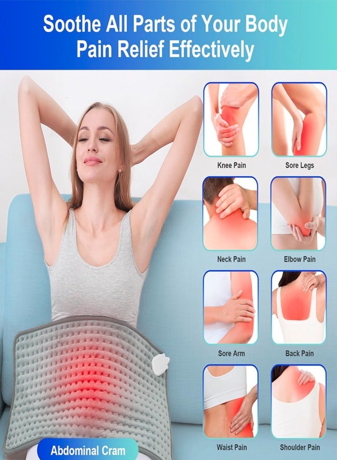 Ofrdncy Large Electric Heating Pads for Back,Neck,Abdomen,Moist Heated Pad for Shoulder,Knee,Soft Machine Wash Fabric,Dry&Moist Heat & Auto Shut Off. - Image 5
