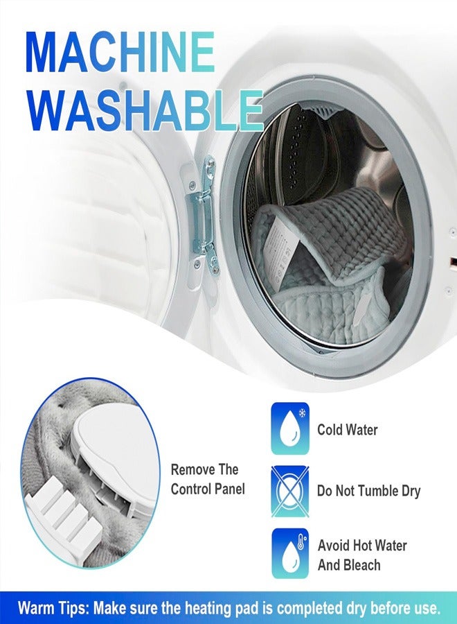 Ofrdncy Large Electric Heating Pads for Back,Neck,Abdomen,Moist Heated Pad for Shoulder,Knee,Soft Machine Wash Fabric,Dry&Moist Heat & Auto Shut Off. - Image 3