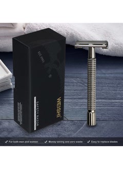 WeiShi Safety Razor Double Edge Nostalgic Long Handle Butterfly Open Razor  - Image 3