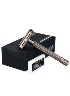 WeiShi Safety Razor Double Edge Nostalgic Long Handle Butterfly Open Razor  - Image 1