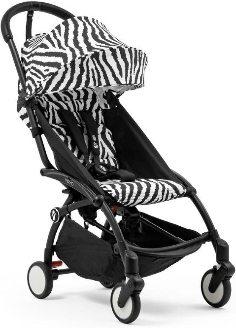 Stokke YOYO 6+ Color Pack - Textiles Only - Seat Pad, Extendable Canopy & Zipped Back Pocket - Requires YOYO Frame (Sold Separately) - Leopard - Image 2