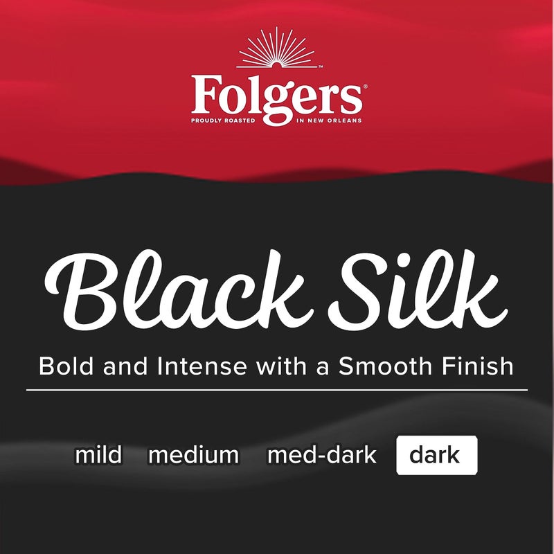Folgers Black Silk Dark Roast Ground Coffee, 22.6 Ounce Canister - Image 4