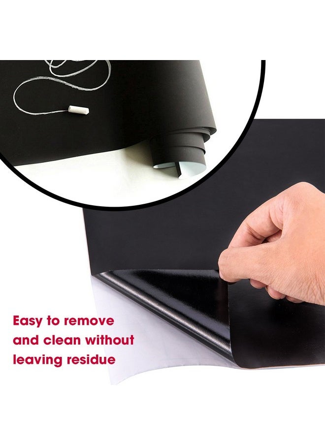 LeeLoon Ard Contact Paper,Leeloon Chalk Paper Wall Decals Stickers Self-Adhesive Eraseble Cuttable Removable Blackboard Wallpaper For School Office,Home,Kid,Art,Restaurant Menu,Decoration 17.7" X 78.7"  - Image 2