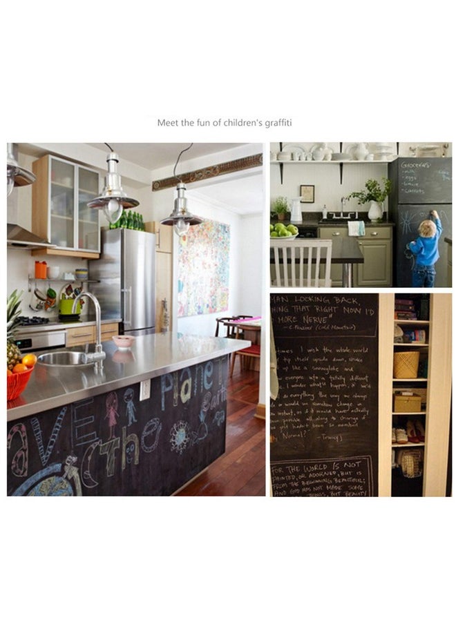 LeeLoon Ard Contact Paper,Leeloon Chalk Paper Wall Decals Stickers Self-Adhesive Eraseble Cuttable Removable Blackboard Wallpaper For School Office,Home,Kid,Art,Restaurant Menu,Decoration 17.7" X 78.7"  - Image 5