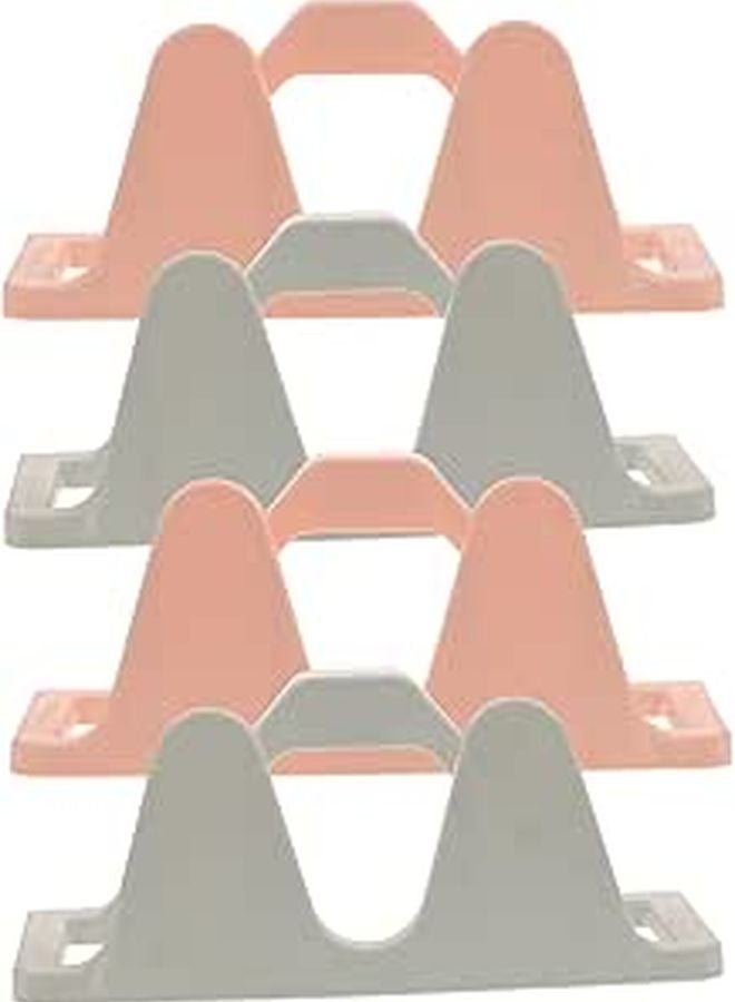 Wall Mounted Removable Slipper Rack Space Saving Organizer For Bathroom Entryway SkyBlue Pink - Image 1