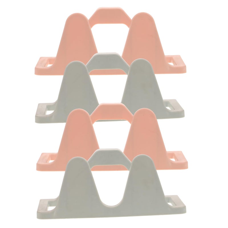 Wall Mounted Removable Slipper Rack Space Saving Organizer For Bathroom Entryway SkyBlue Pink - Image 2