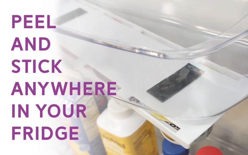 Storage Theory Yogurt Organizer for Fridge â€“ Under Shelf Fridge Organizer for 4 Wide-Mouth Yogurt Cups â€“ Peel and Stick Yogurt Storage Caddy for Greek Yogurt & Vegan Cups â€“ 2 Pack, White - Image 4