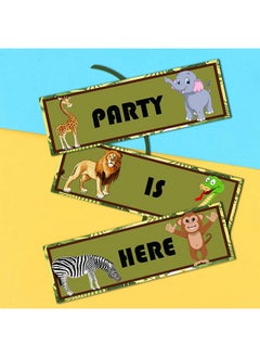 Party Propz PARTY PROPZ Jungle Birthday Door Board for Kids Birthday/Jungle Theme Base Decoration/Jungle Birthday Supplies/Jungle Birthday Decoration/Jungle Door Board DÉCOR  - Image 4