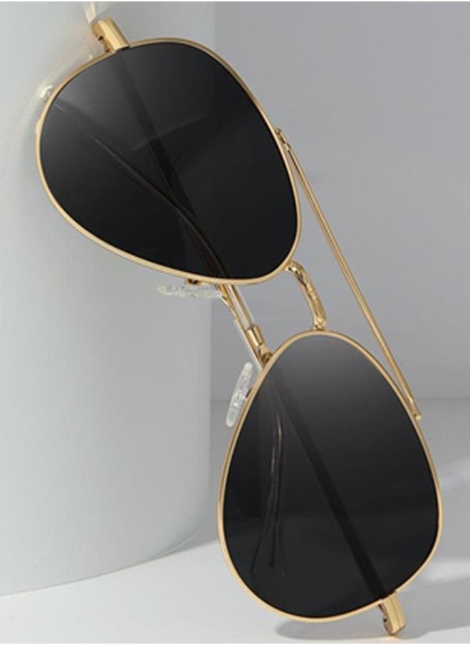 Generic - women's sunglasses polarized pilot men's stainless steel frame classic glasses uv protection - Image 1