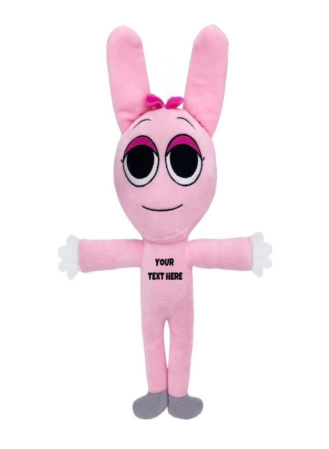 TechMax Solution ألعاب سبرونكي القطيفة ذات القوس الوردي من تيك ماكس سوليوشن، نص مخصص، ألعاب قطيفة واقفة - Image 1