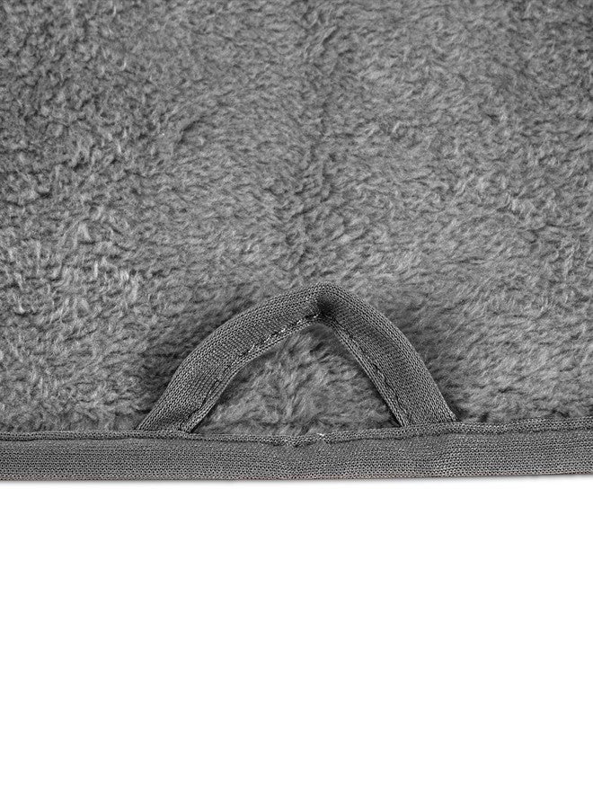 يو رو منديل تنظيف لإزالة المكياج من يوروو، قابل للغسل وإعادة الاستخدام، 8 × 16 بوصة، رمادي، عبوة من قطعتين - Image 3