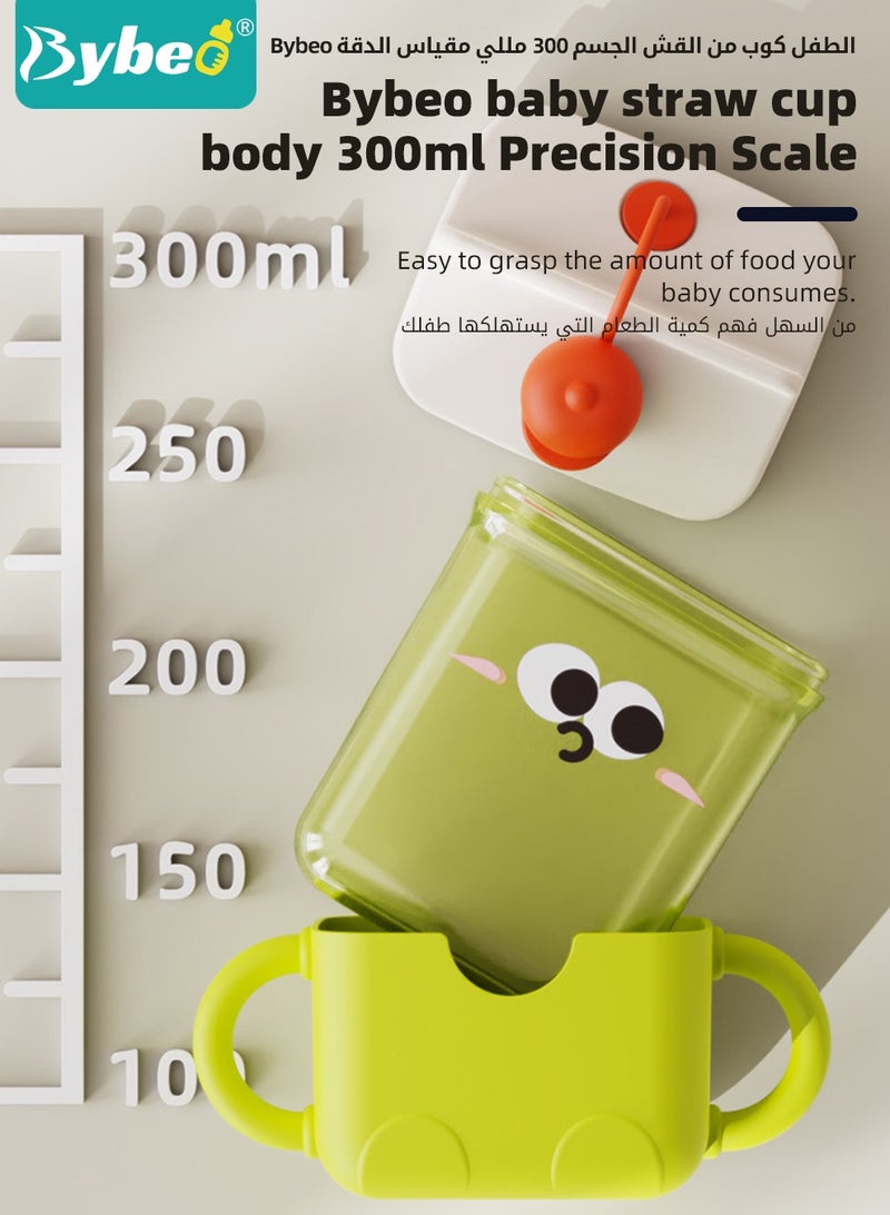 بيبو كوب شرب للأطفال مع ماصة، زجاجة مياه للأطفال للأولاد والبنات، زجاجة شرب للأطفال للمدرسة، أكواب ماصة للأطفال الصغار للاستخدام في الأماكن المغلقة والمفتوحة، خالية من مادة BPA، سعة 300 مل - Image 5