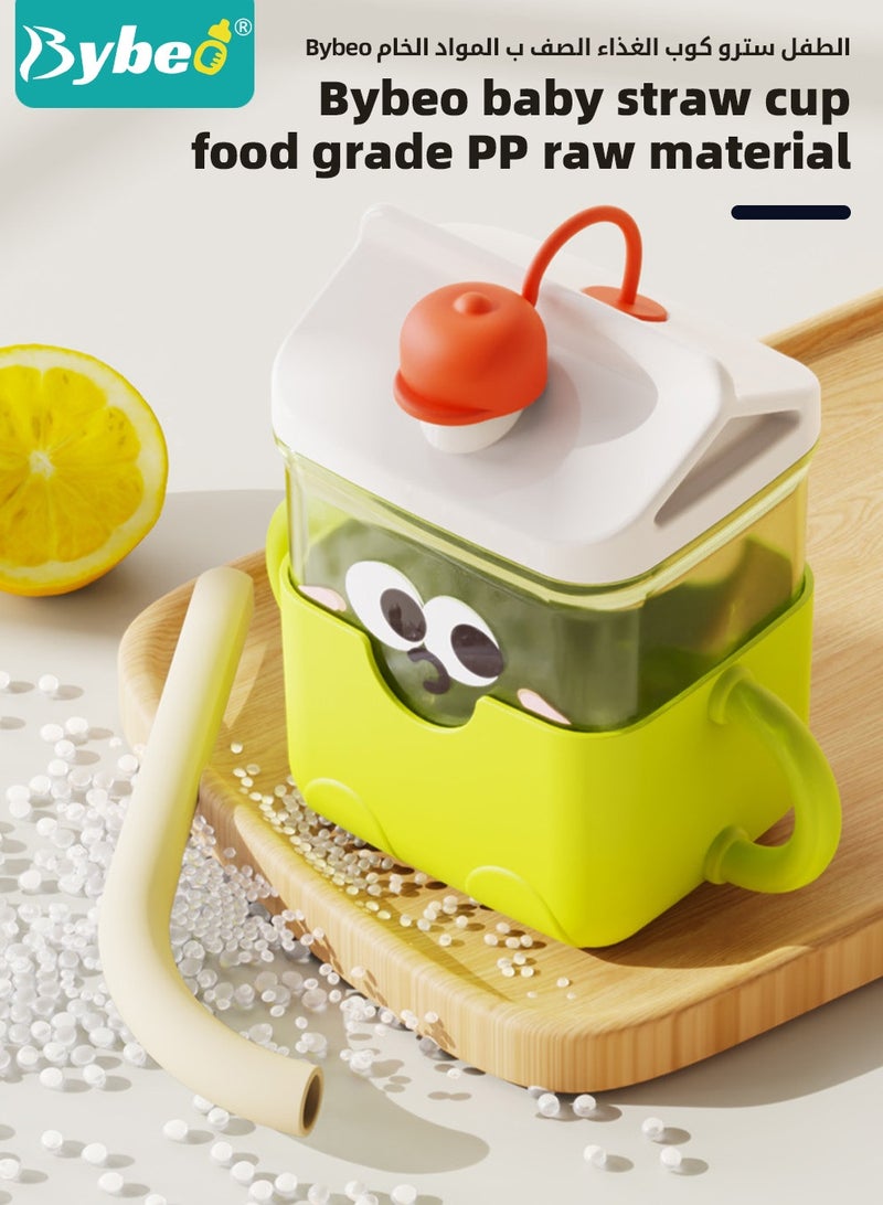 بيبو كوب شرب للأطفال مع ماصة، زجاجة مياه للأطفال للأولاد والبنات، زجاجة شرب للأطفال للمدرسة، أكواب ماصة للأطفال الصغار للاستخدام في الأماكن المغلقة والمفتوحة، خالية من مادة BPA، سعة 300 مل - Image 3