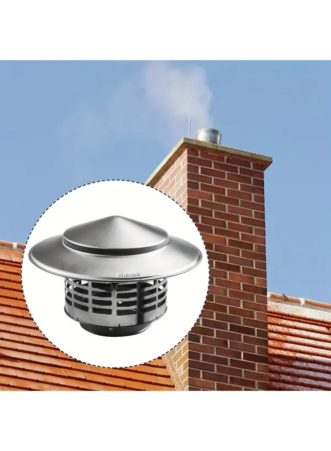 Stainless Steel Chimney Cap For 75MM Wall Fresh Air Outlet Roof Pipe Exhaust Hood - Image 2