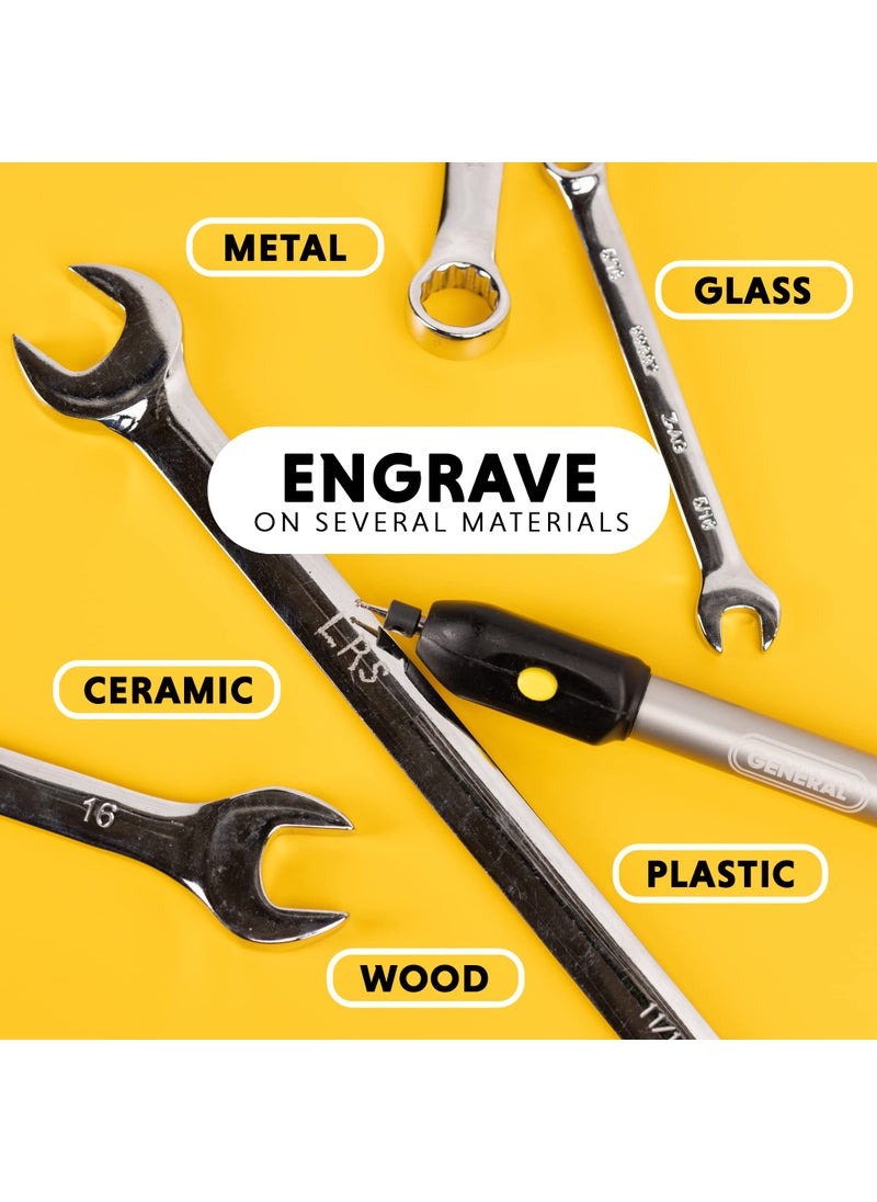 General Tools General Tools Cordless Engraving Pen for Metal - Diamond Tip Etching Tool for Engraving Toys, Sporting Goods, & Glass Gifts  - Image 2