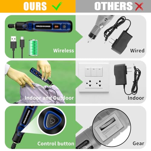Serplex® Wireless Engraving Pen Kit with 44 Drill & Polishing Bits, 3-Speed Adjustable, USB Charging, Engraving Machine for Metal, Wood, Leather & Ceramics, DIY Carving Tool for Creative Art & Crafts - Image 5