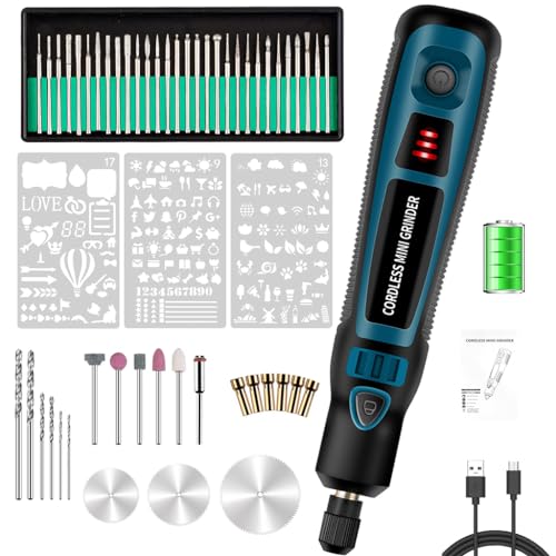 Serplex® Wireless Engraving Pen Kit with 44 Drill & Polishing Bits, 3-Speed Adjustable, USB Charging, Engraving Machine for Metal, Wood, Leather & Ceramics, DIY Carving Tool for Creative Art & Crafts - Image 1