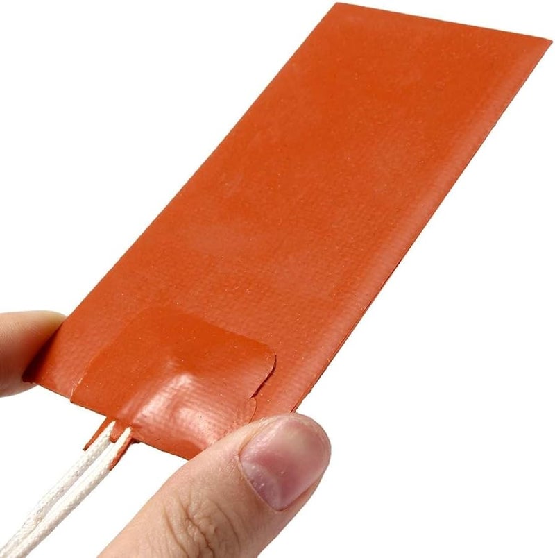 وسادة تدفئة سيليكون مرنة 12 فولت 15 وات مقاومة للزيت حصيرة حرارية لمنع تجمد خزان الهيدروليك - Image 4