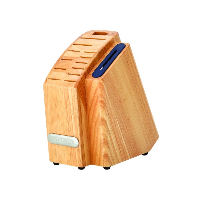 Farberware Edgekeeper Triple Riveted Slim Knife Block Set with Built in Sharpener, 14-Piece, Navy - Image 3