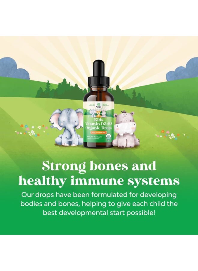 Natures Craft Kids Vitamin D3 K2 Drops - Organic Vitamin D for Kids for Strong Bones & Joints - Infants, Babies & Toddler Immune Support Drops Liquid Supplement - 60 ml Bottle - Image 3
