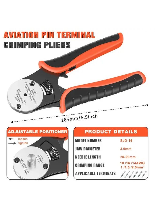 SJD 16 Deutsch Crimp Tool For 14 16 18 AWG Connectors Hand Crimper Kit - Image 1