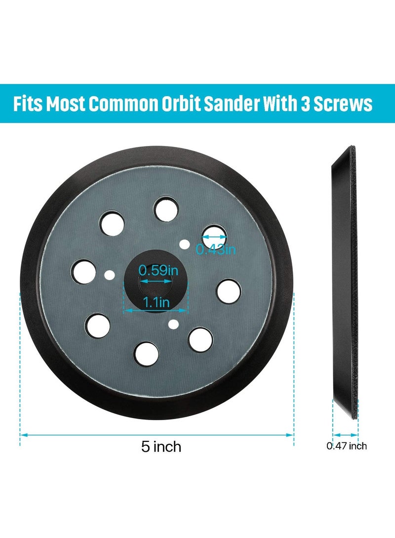 5 Inch 8 Hole Replacement Sander Pad Sander Hook and Loop Replacement Sanding Pad Compatible with for Makita BO5010 - Image 5