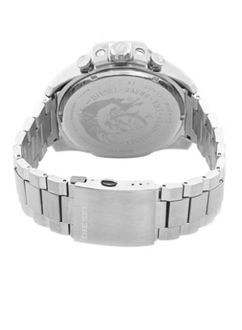 ديزل فيول الرجال ميغا رئيس مستدير شكل الفولاذ المقاوم للصدأ كرونوغراف ساعة المعصم 54 مم - الفضة - DZ4328 - Image 2