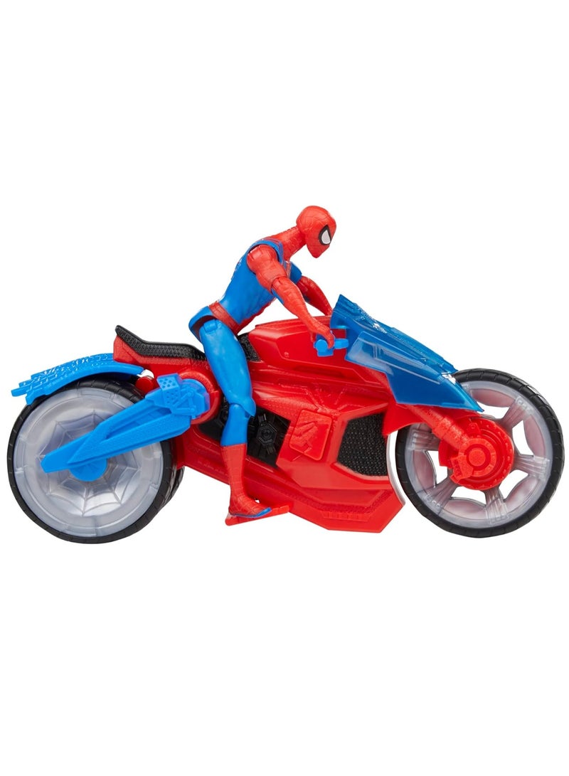 SPIDERMAN Marvel Spider-Man Web Blast Cycle And Action Figure - 4 Inches - Image 3