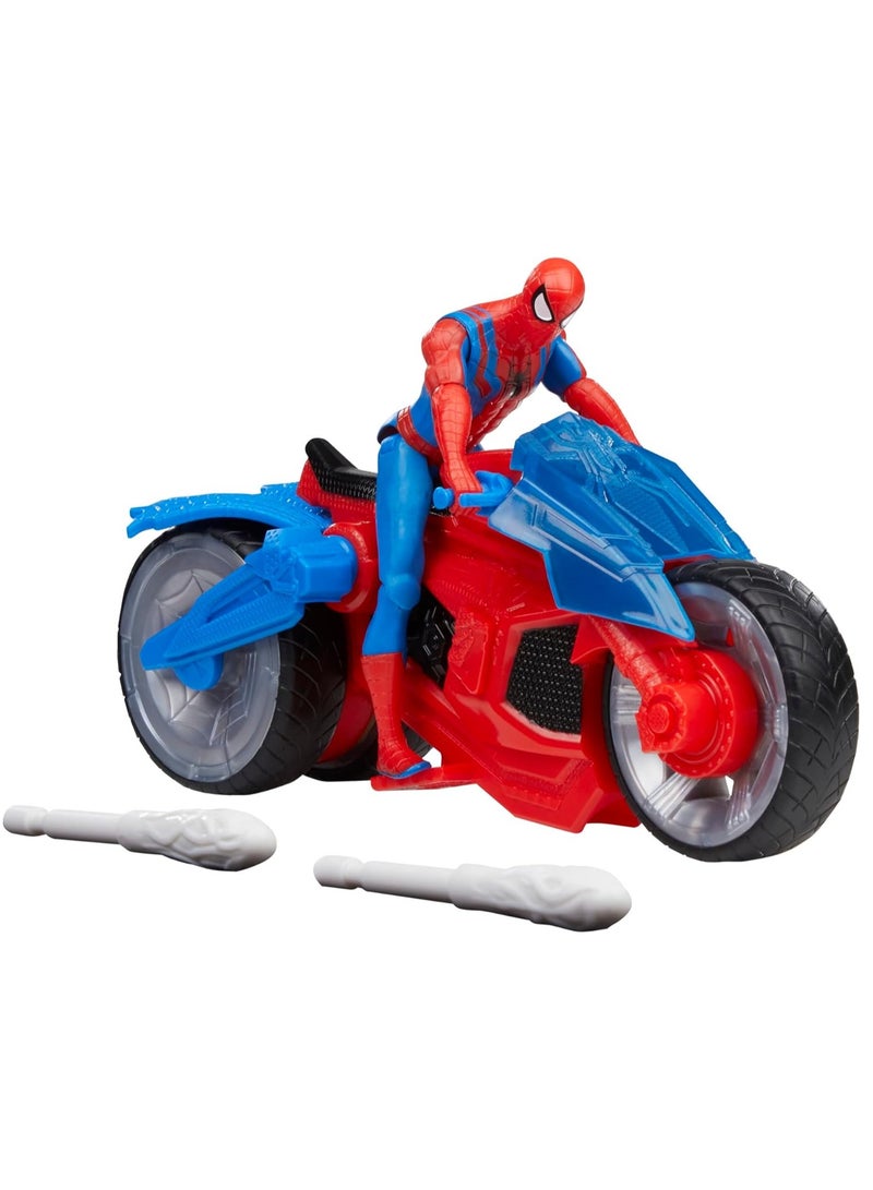 SPIDERMAN Marvel Spider-Man Web Blast Cycle And Action Figure - 4 Inches - Image 2