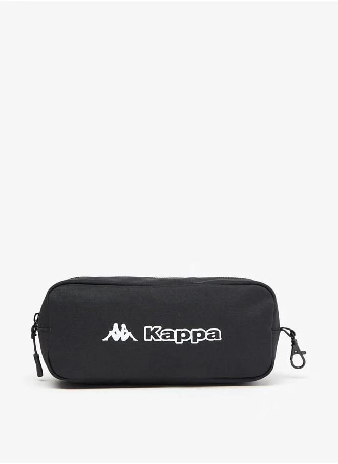 Kappa Logo Detail Backpack with Adjustable Straps and Pencil Case