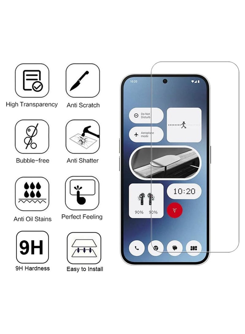 2 PCS Nothing Phone 2A Clear Screen Protector,HD Clear Anti-Scratch Tempered Glass 【Fingerprint ID Compatible】 Anti-Oil Protective Glass Film Screen Protector - Image 2
