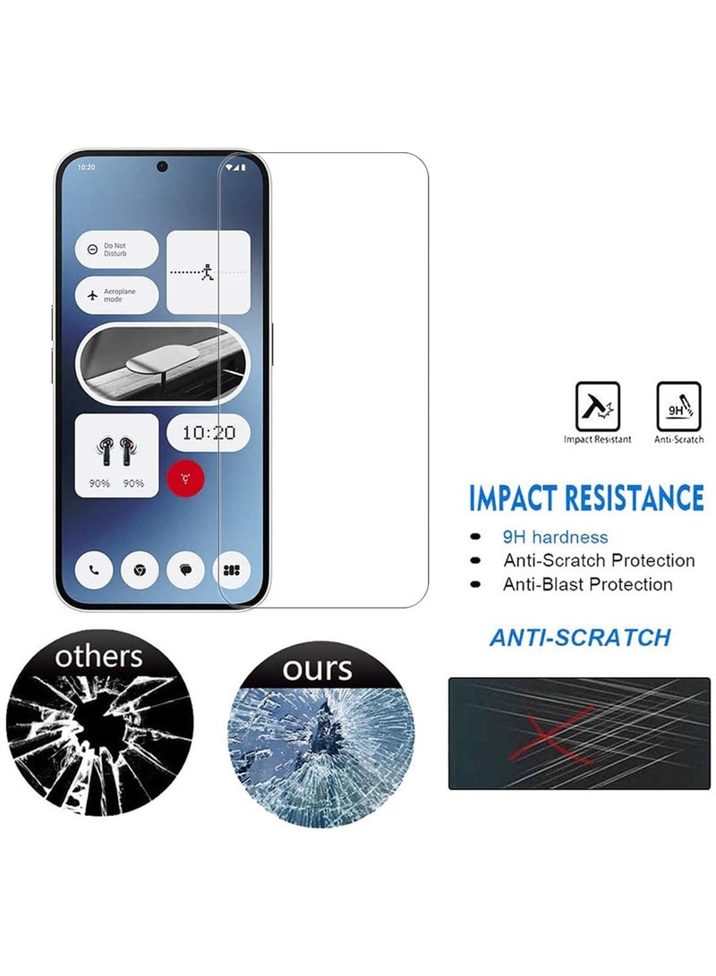 2 PCS Nothing Phone 2A Clear Screen Protector,HD Clear Anti-Scratch Tempered Glass 【Fingerprint ID Compatible】 Anti-Oil Protective Glass Film Screen Protector - Image 4